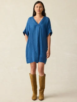 Dresses|Swim^Faherty Brand Sanibel Basketweave Dress - Indigo