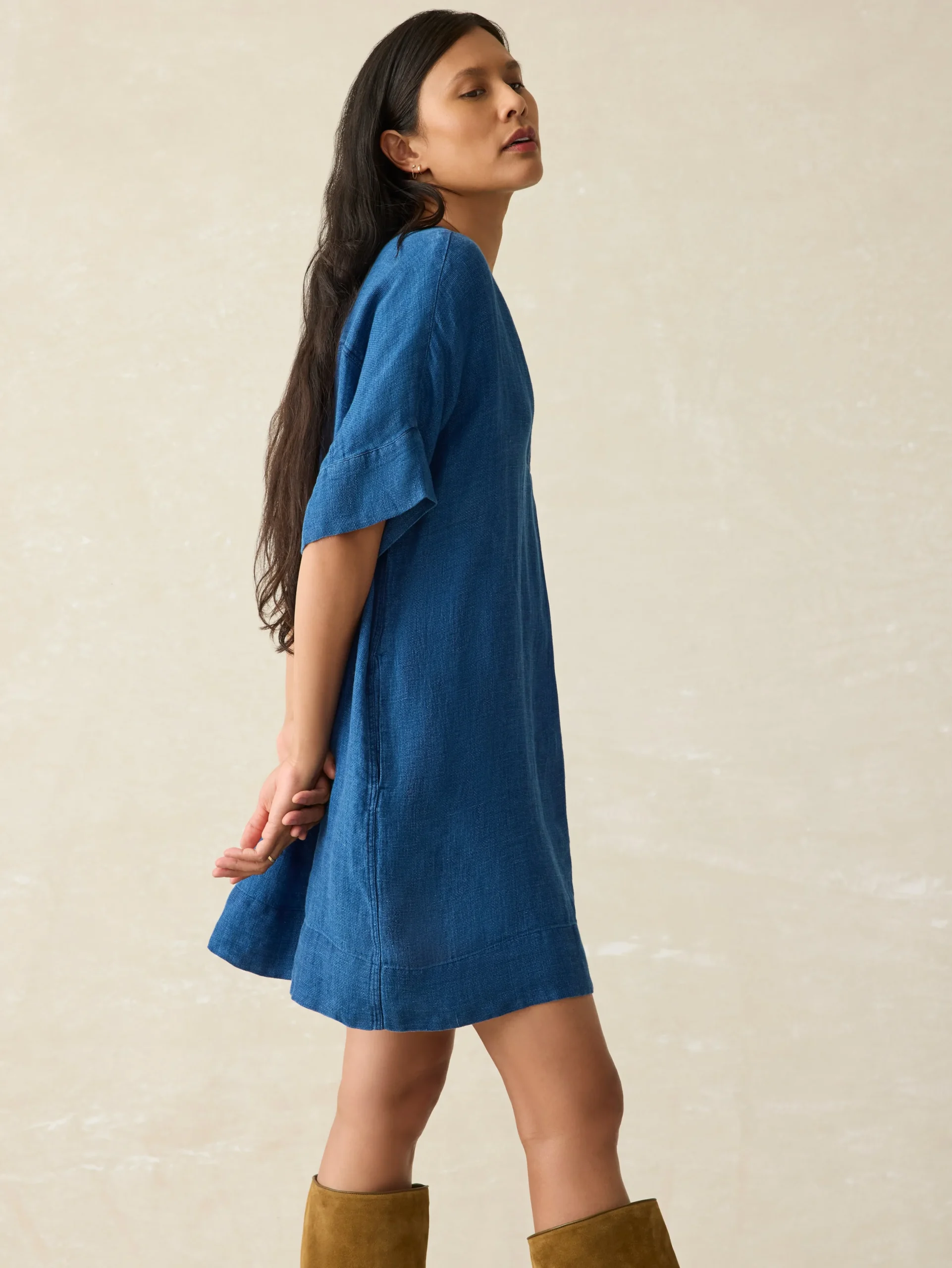 Dresses|Swim^Faherty Brand Sanibel Basketweave Dress - Indigo