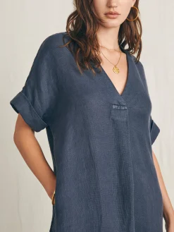 Dresses|Swim^Faherty Brand Sanibel Basketweave Dress - Washed Black
