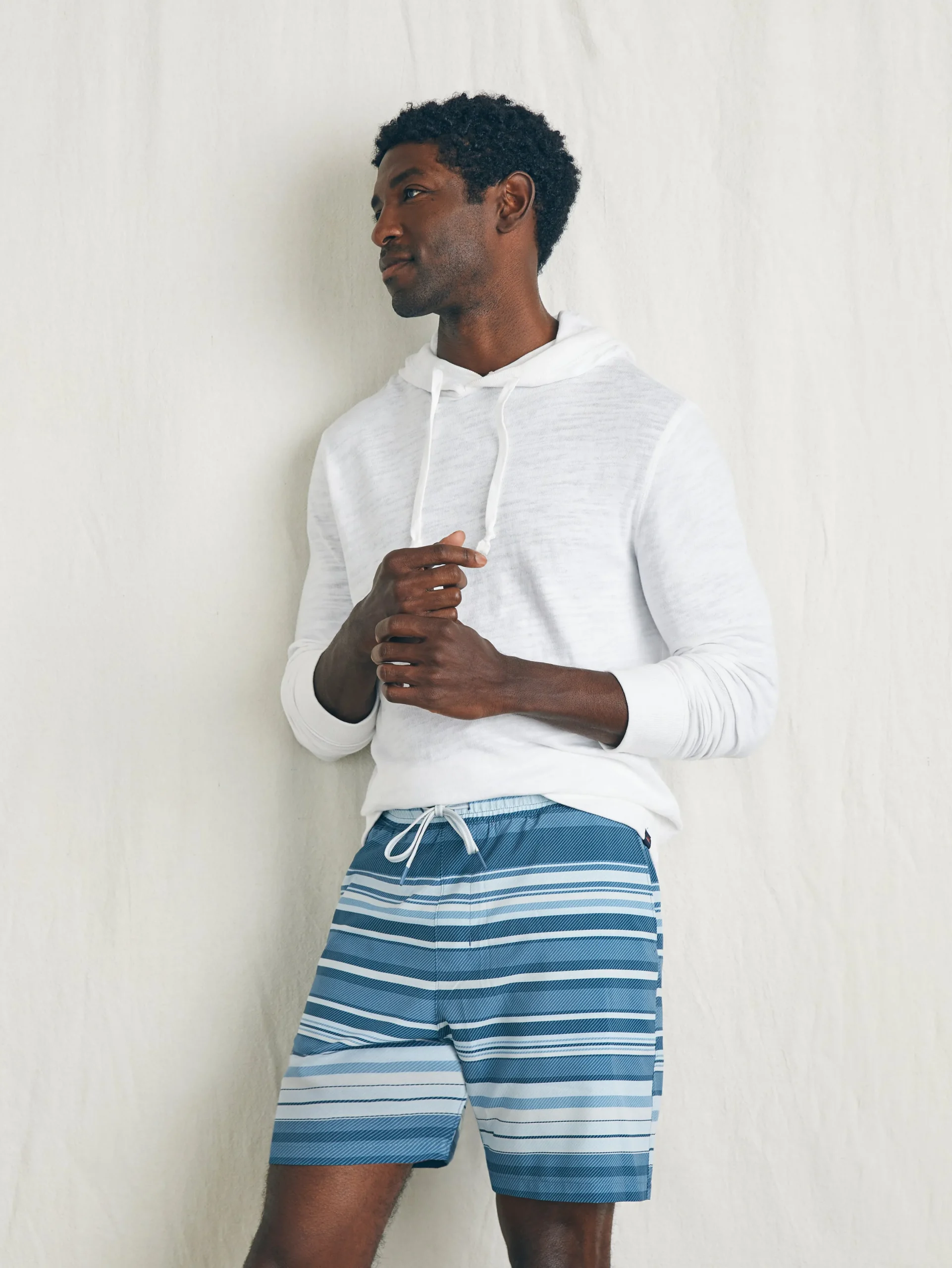 Swim^Faherty Brand Shorelite Active Swim Short (7" Inseam) - Icy Waters Ombre