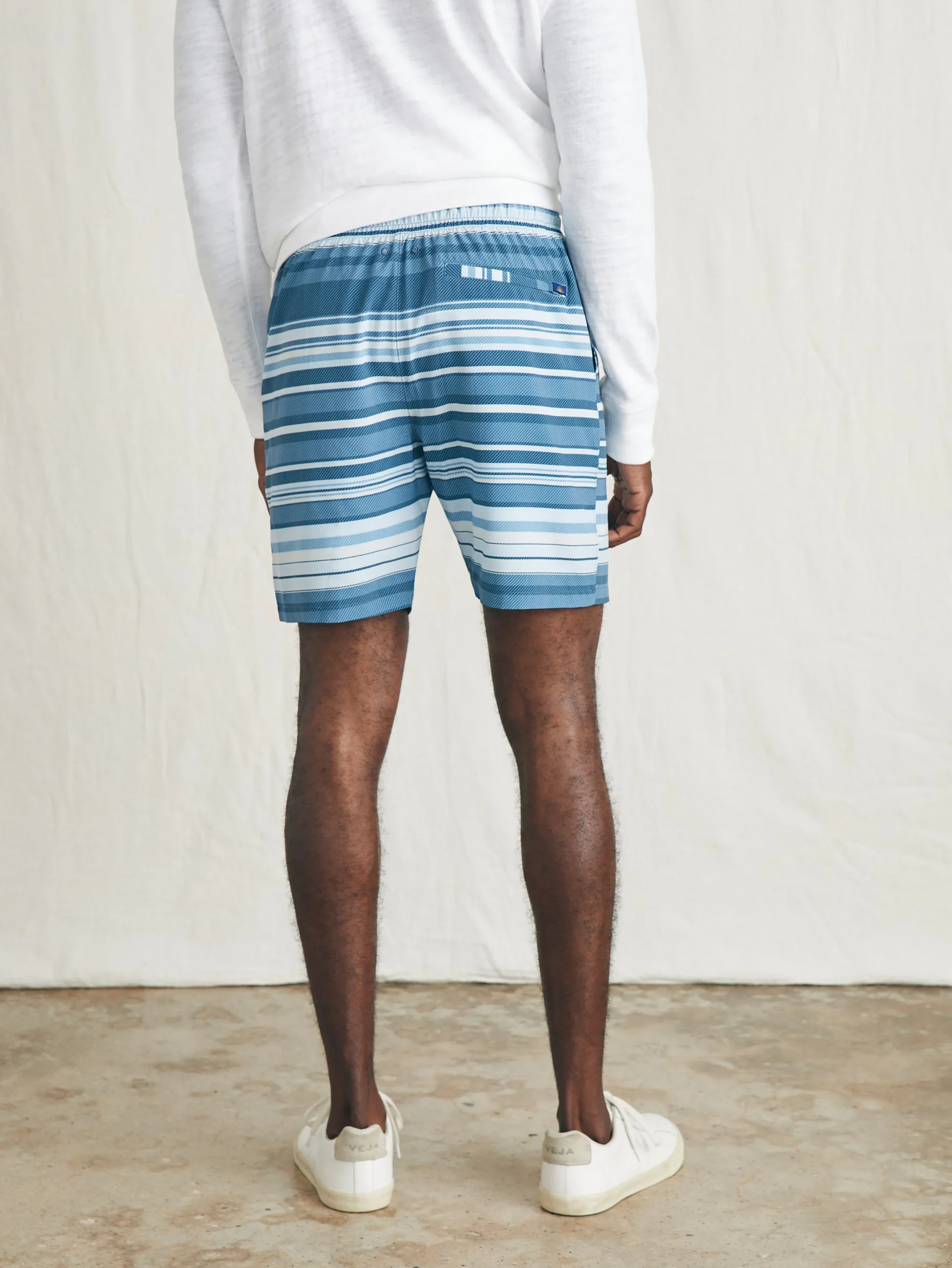 Swim^Faherty Brand Shorelite Active Swim Short (7" Inseam) - Icy Waters Ombre