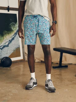Shorts^Faherty Brand Shorelite Active Swim Short (7" Inseam) - Seafoam Beach Blossom