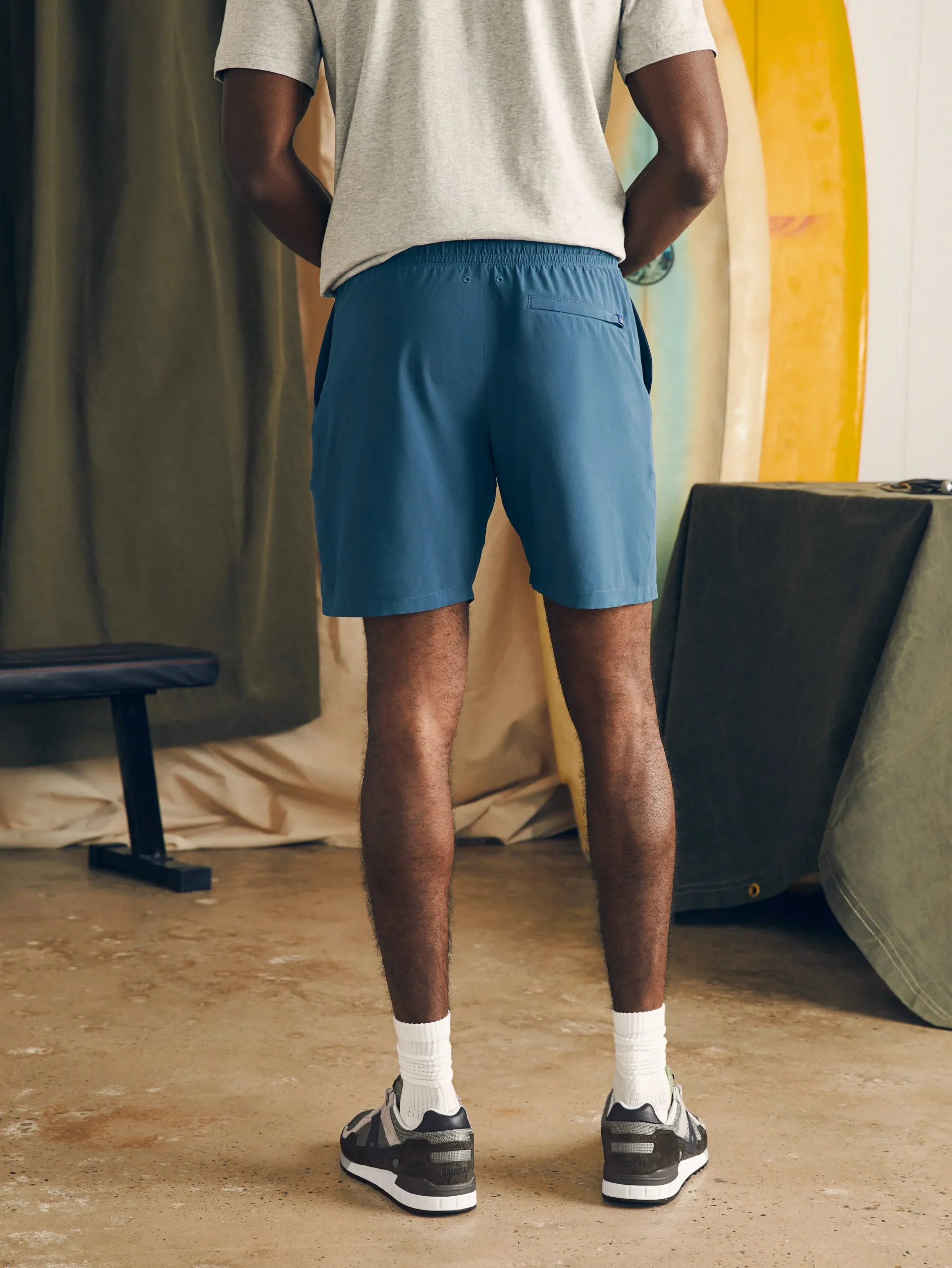 Shorts|Swim^Faherty Brand Shorelite Active Swim Short (7" Inseam) - Offshore Storm