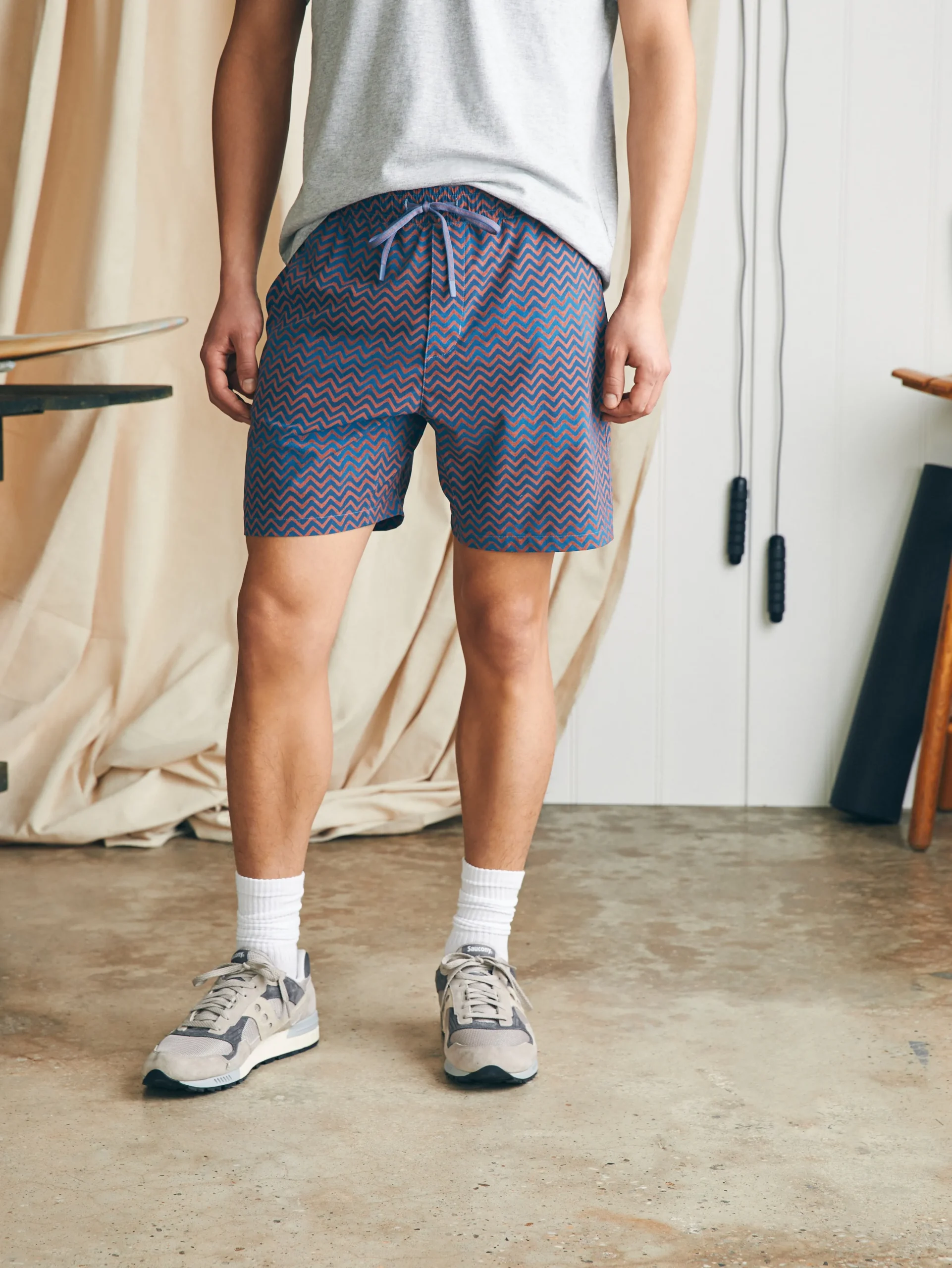 Swim^Faherty Brand Shorelite Active Swim Short (7" Inseam) - Riptide Red