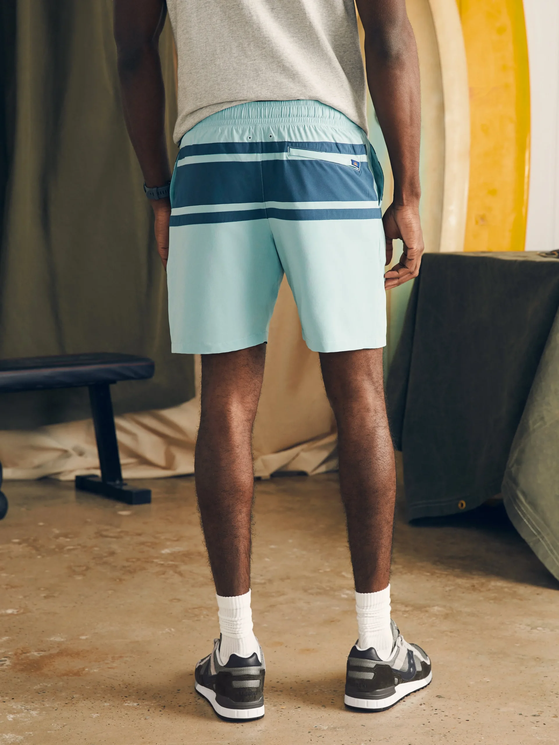 Shorts|Swim^Faherty Brand Shorelite Active Swim Short (7" Inseam) - Shore Teal