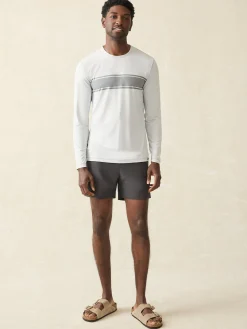 T-Shirts & Henleys^Faherty Brand Shorelite Long-Sleeve Tech Tee - Grey Steel Surf Stripe