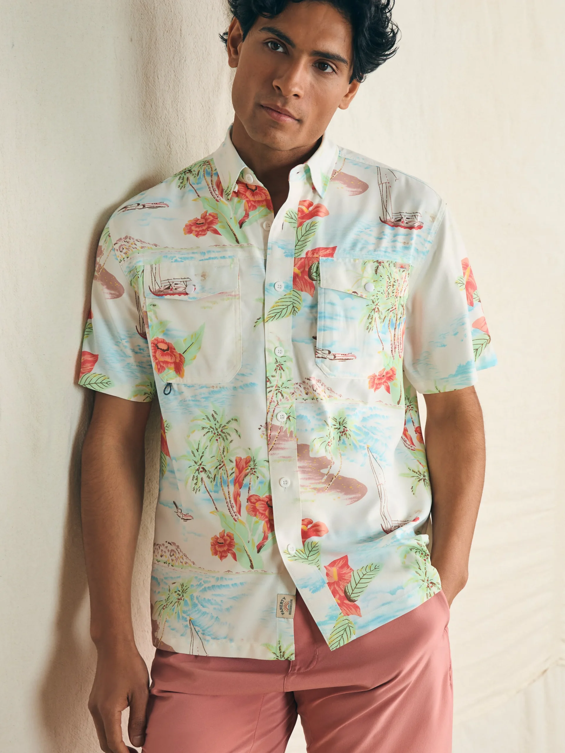 Shirts^Faherty Brand Shorelite Short-Sleeve Tech Shirt - Tropical Breeze