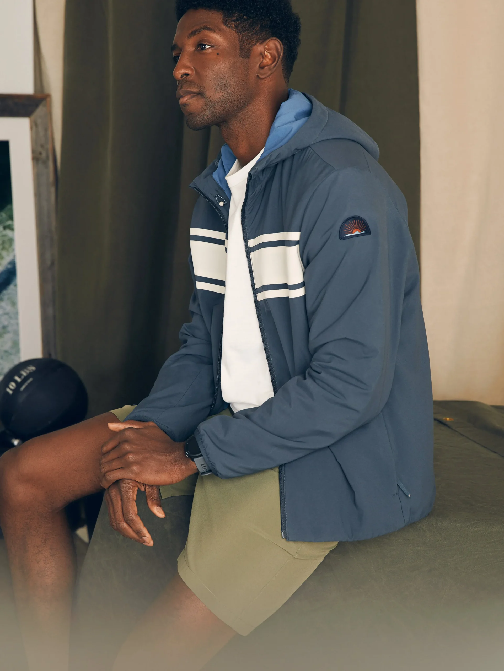 Jackets & Vests^Faherty Brand Shorelite Surf Stripe Jacket - Blue Nights