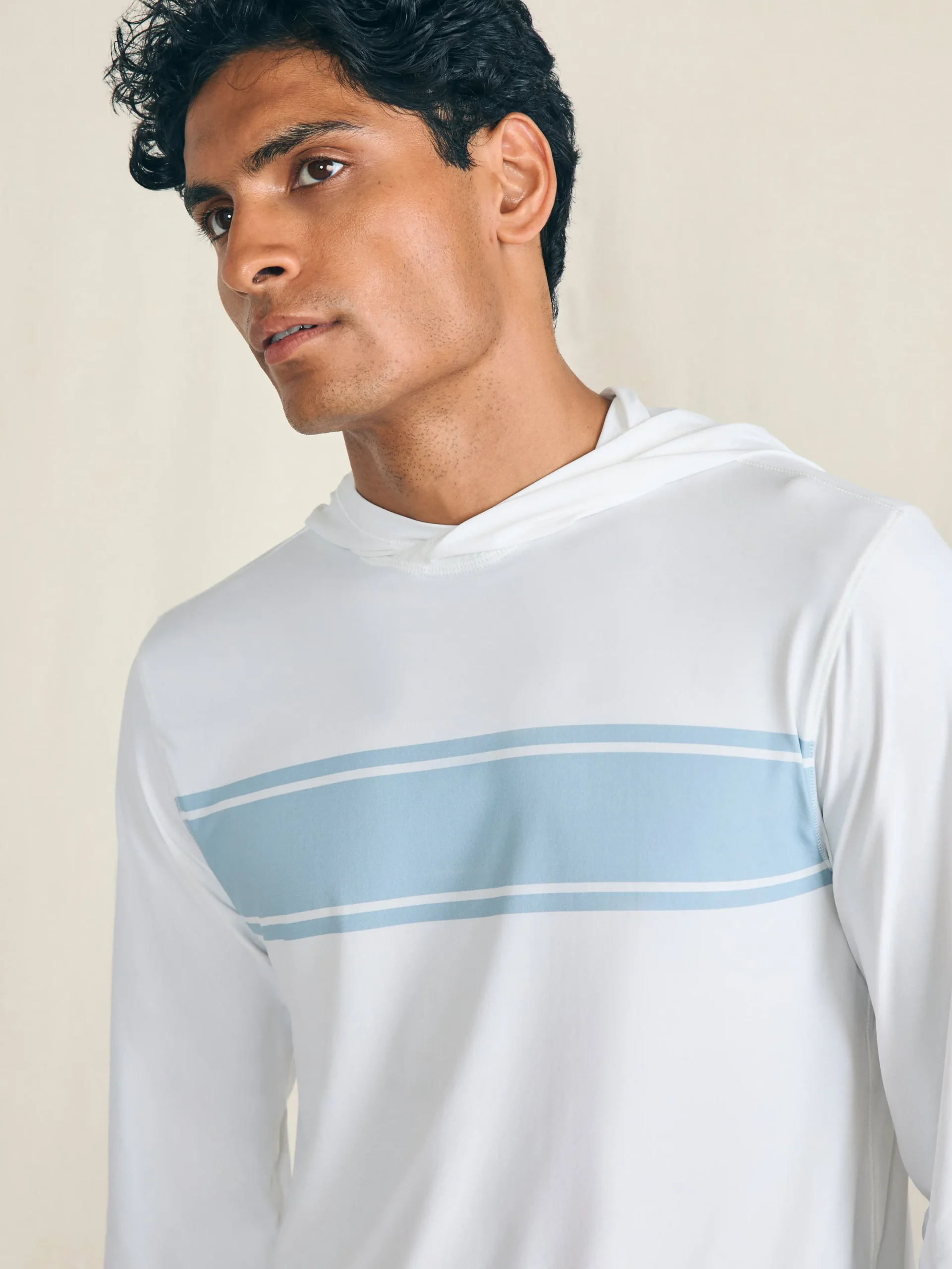 Hoodies & Sweatshirts^Faherty Brand Shorelite UPF Hoodie - White Surf Stripe