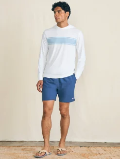 Hoodies & Sweatshirts^Faherty Brand Shorelite UPF Hoodie - White Surf Stripe