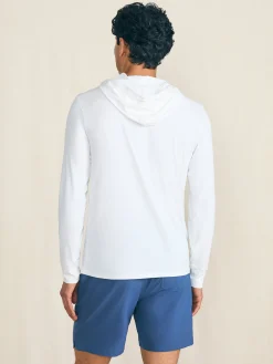 Hoodies & Sweatshirts^Faherty Brand Shorelite UPF Hoodie - White Surf Stripe