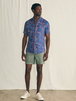 Shirts^Faherty Brand Short-Sleeve Breeze Shirt - Navy Tide Bamboo