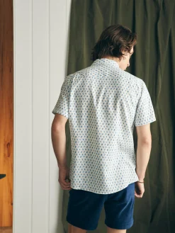 Shirts^Faherty Brand Short-Sleeve Breeze Shirt - Blue Palm Foliage