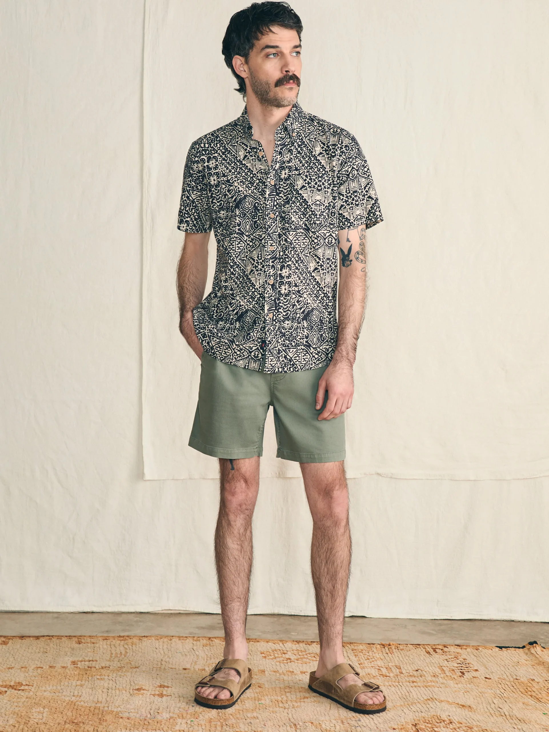 Shirts^Faherty Brand Short-Sleeve Breeze Shirt - Black Kaula