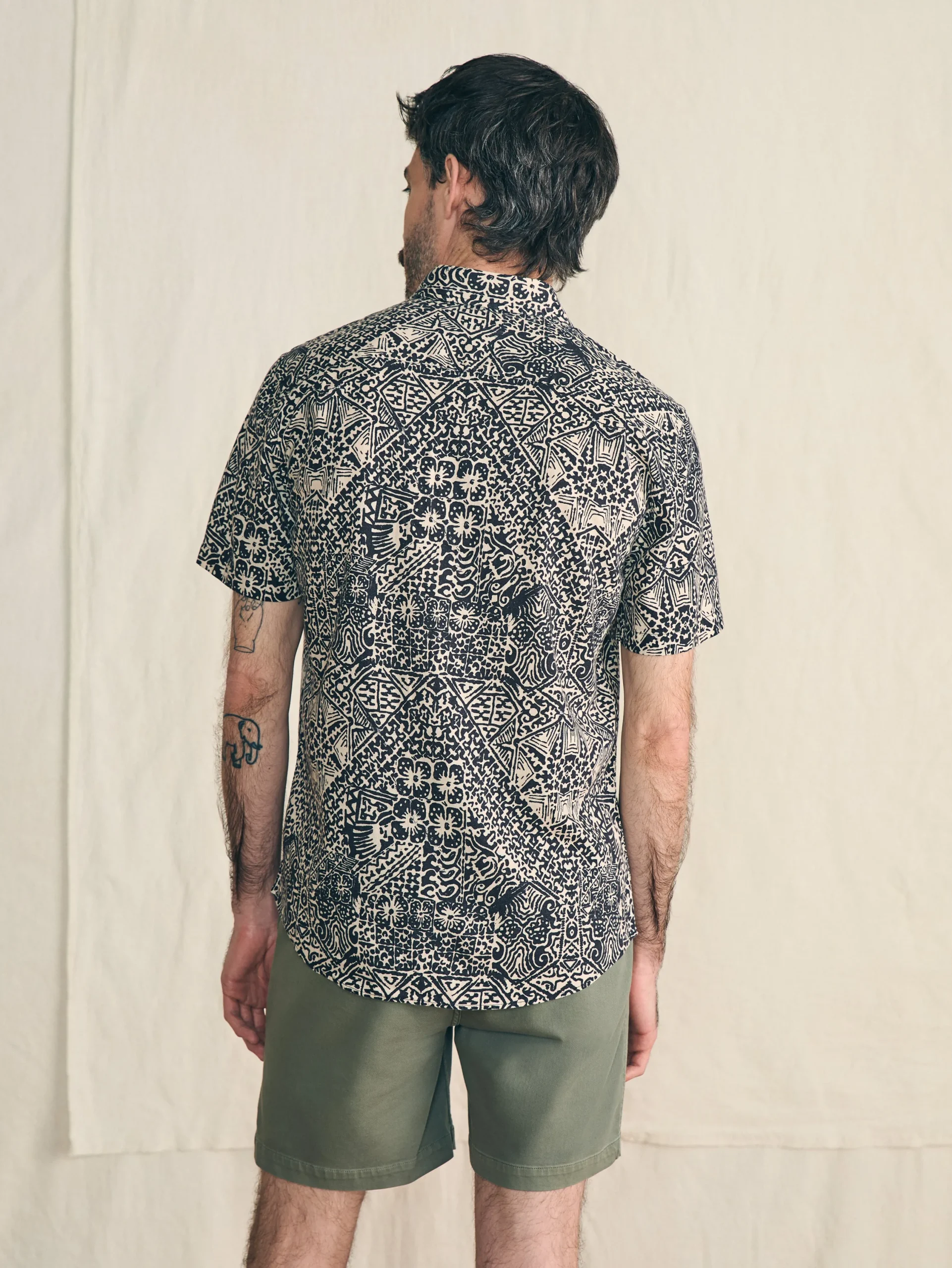 Shirts^Faherty Brand Short-Sleeve Breeze Shirt - Black Kaula