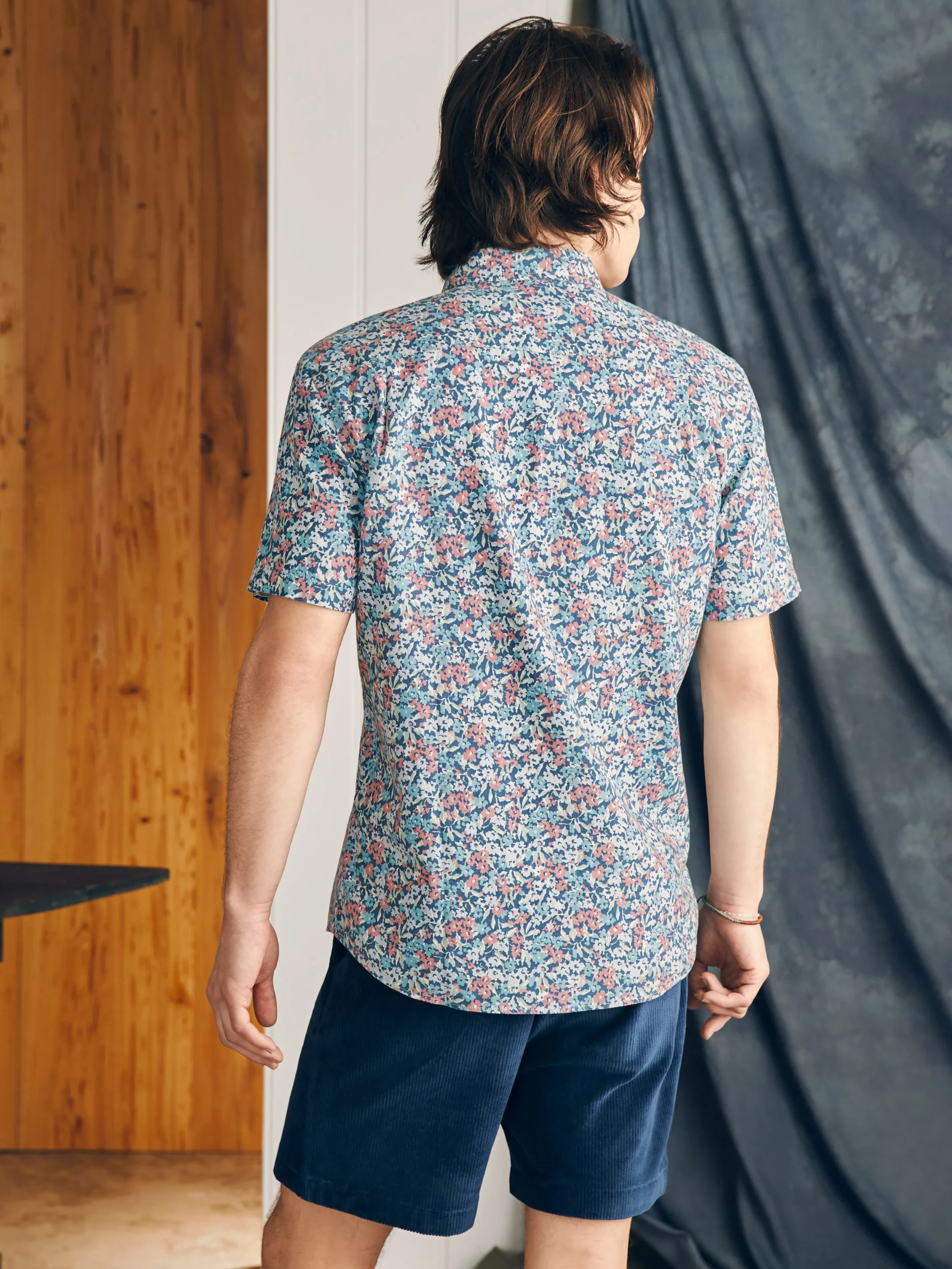 Shirts^Faherty Brand Short-Sleeve Breeze Shirt - Seafoam Beach Blossom