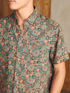 Shirts^Faherty Brand Short-Sleeve Breeze Shirt - Rose Turquoise Blossom