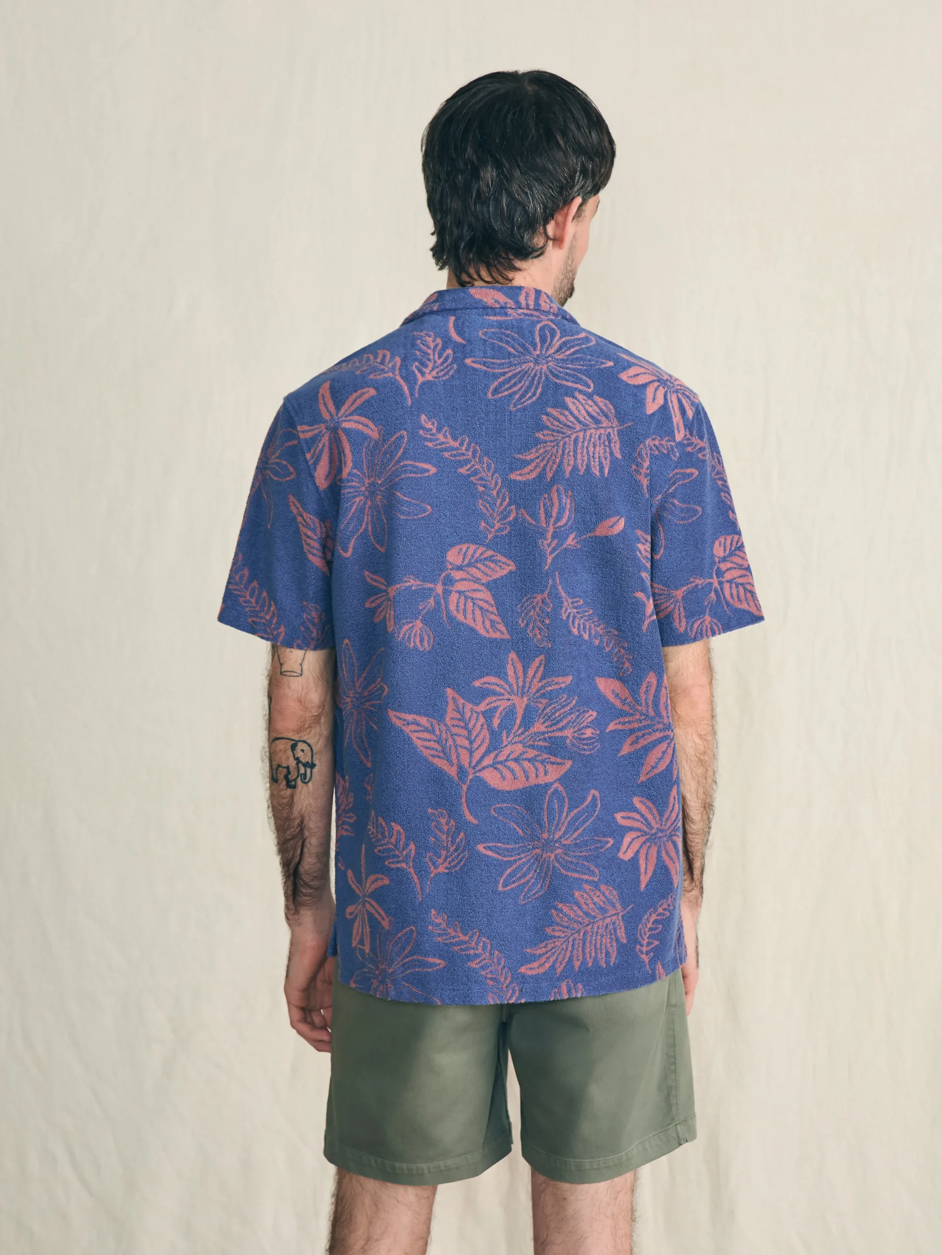 Shirts^Faherty Brand Short-Sleeve Cabana Towel Terry Shirt - Twilight Coral Floral