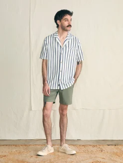 Shirts^Faherty Brand Short-Sleeve Cabana Towel Terry Shirt - Ivory Storm Stripe