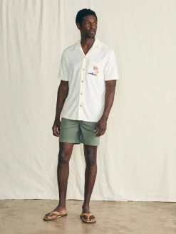 Shirts^Faherty Brand Short-Sleeve Cabana Towel Terry Shirt - Scenic Volcanic Island