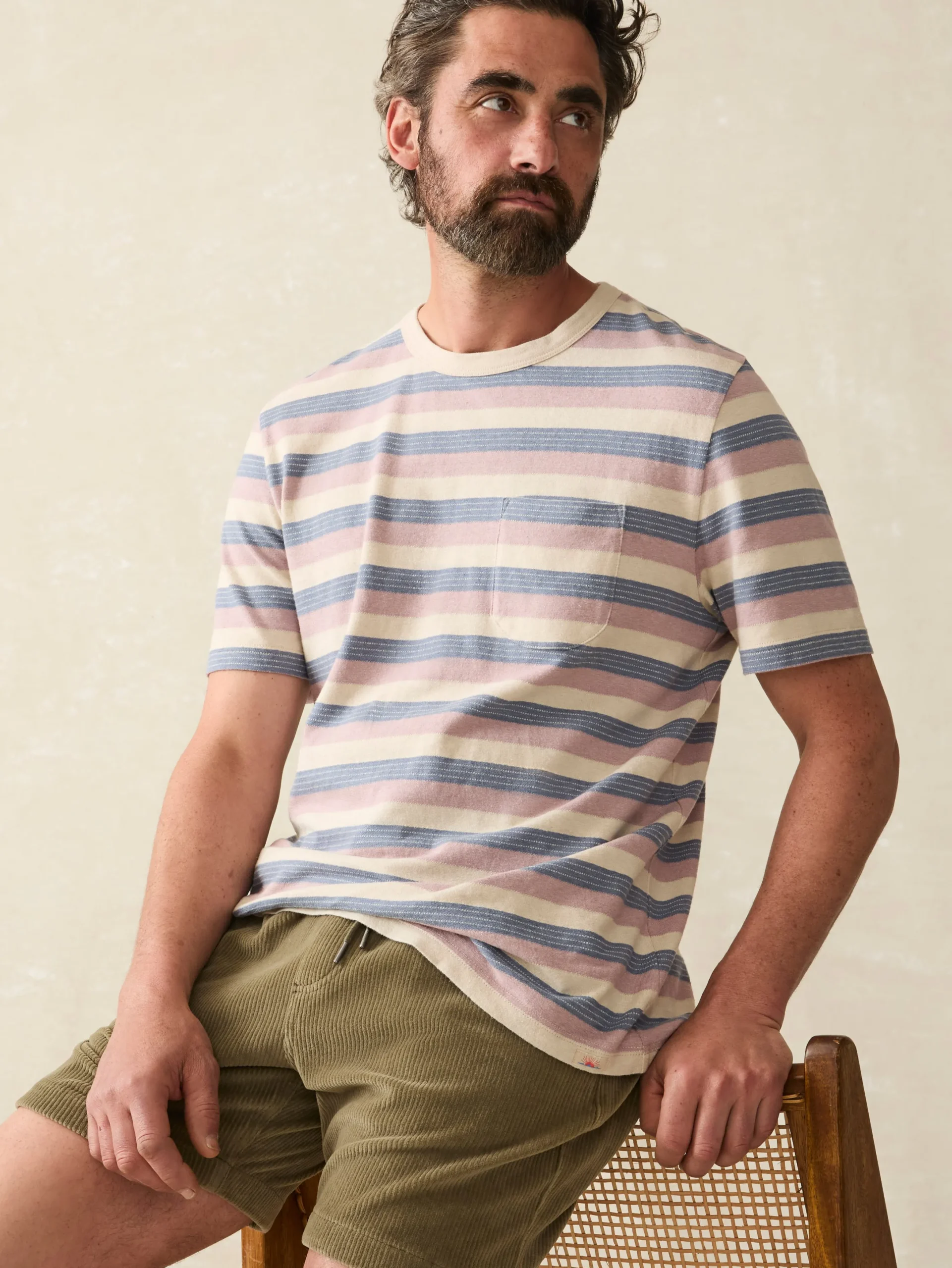 T-Shirts & Henleys^Faherty Brand Short-Sleeve Hemp Blend Tee - Autumn Beach Ombre