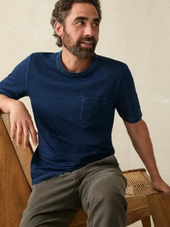 T-Shirts & Henleys^Faherty Brand Short-Sleeve Indigo Pocket Tee - Midnight Wash