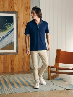 Polo Shirts^Faherty Brand Short-Sleeve Indigo Polo Shirt - Midnight Wash