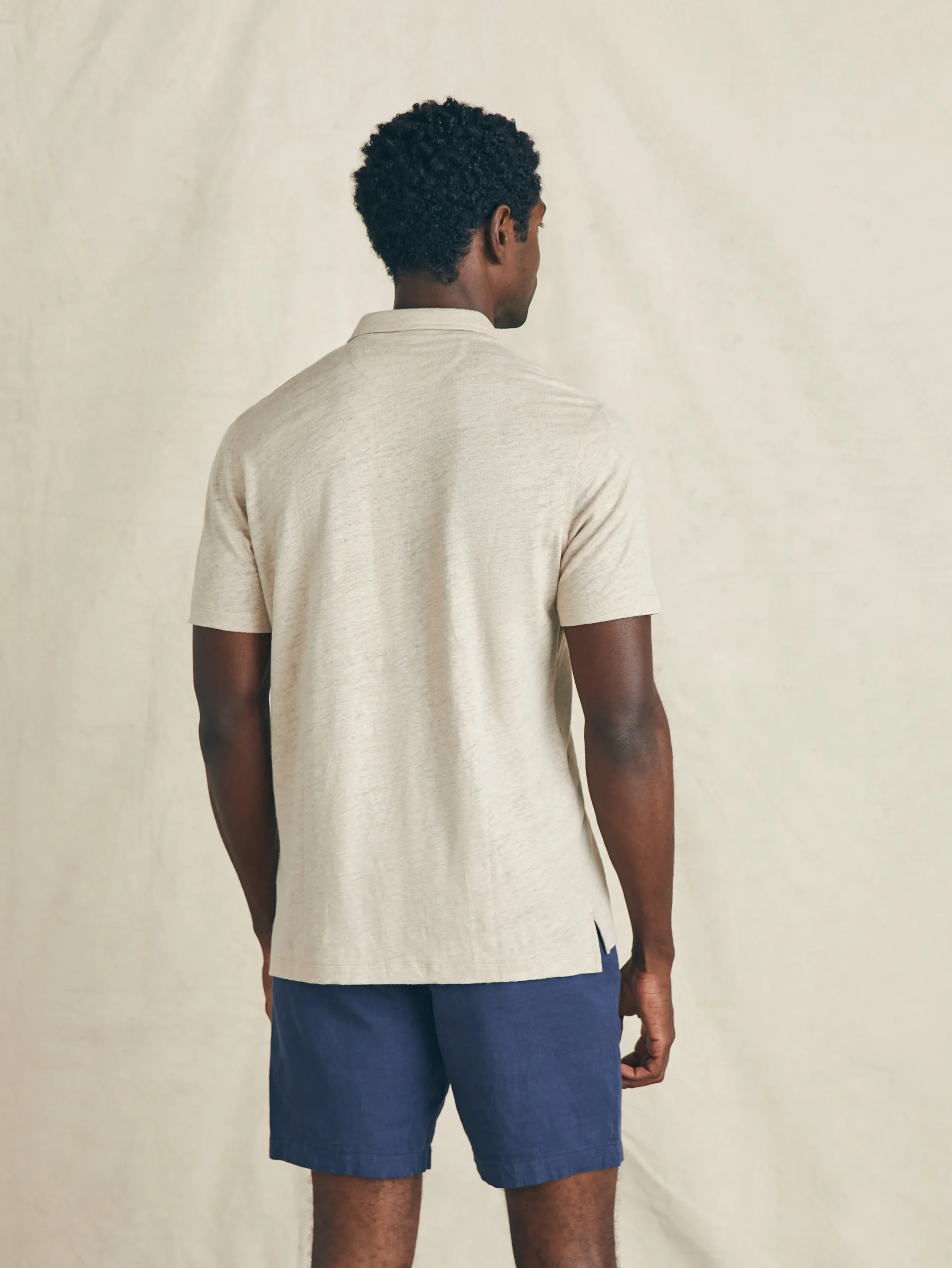 Polo Shirts^Faherty Brand Short-Sleeve Linen Polo - Natural