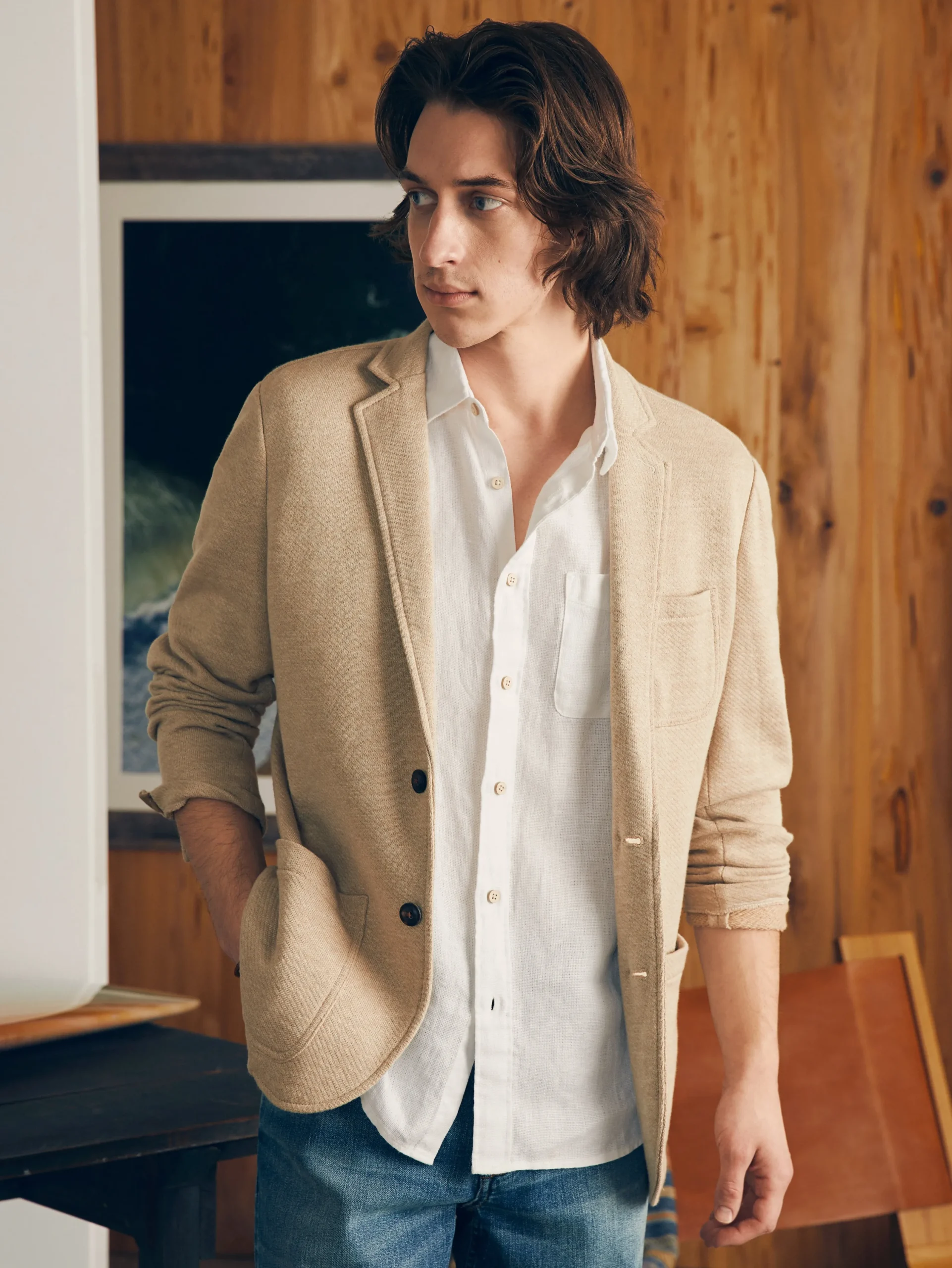 Shirts^Faherty Brand Short-Sleeve Palma Linen Shirt (Tall) - Bright White Basketweave