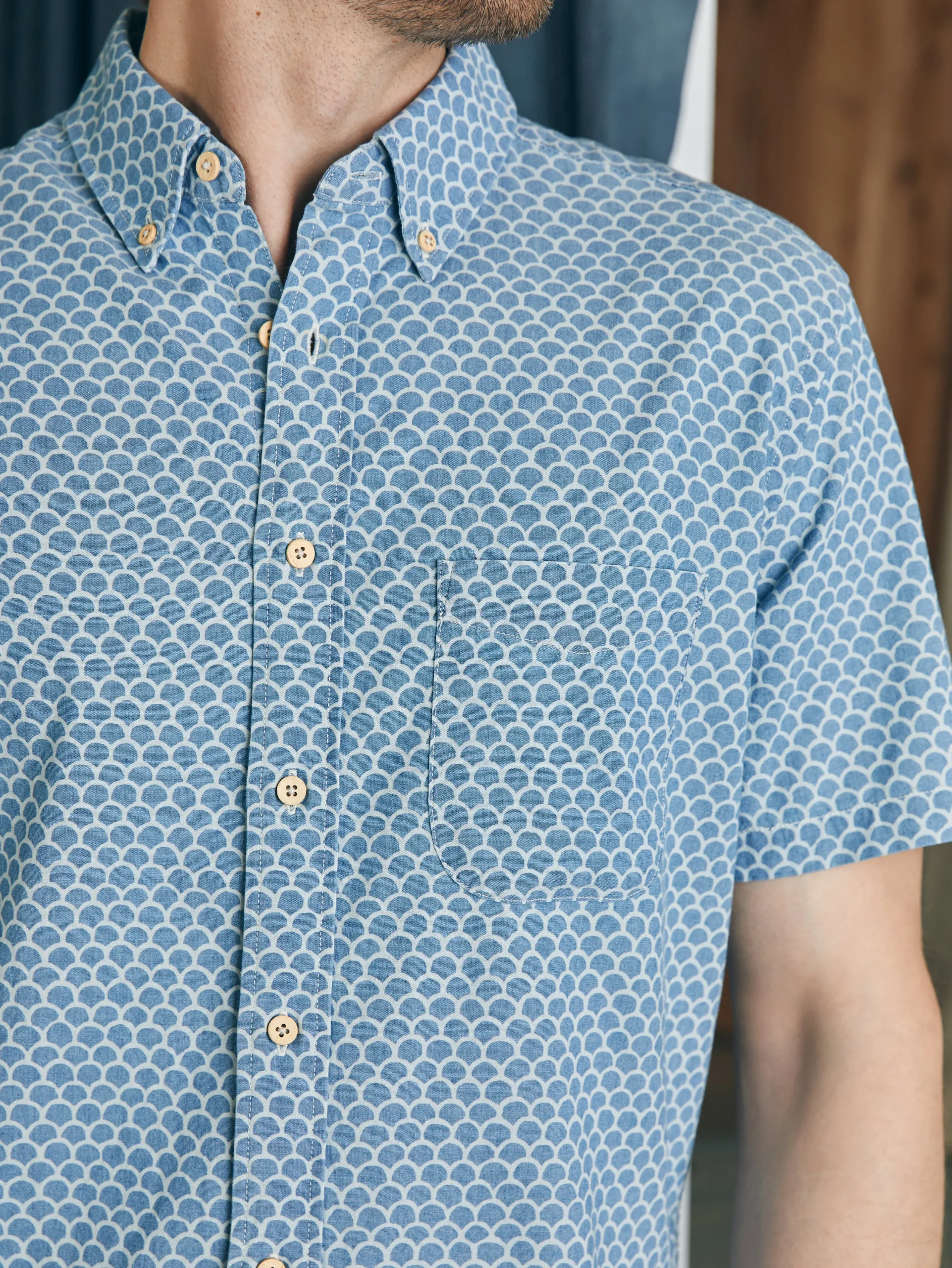 Shirts^Faherty Brand Short-Sleeve Stretch Playa Shirt - Fishscale Redux