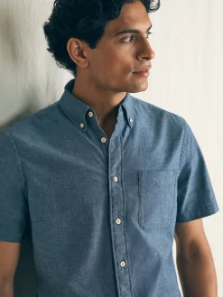 Shirts^Faherty Brand Short-Sleeve Stretch Playa Shirt (Tall) - Weathered Blue