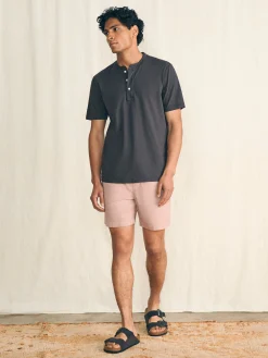 T-Shirts & Henleys^Faherty Brand Short-Sleeve Sunwashed Henley - Washed Black