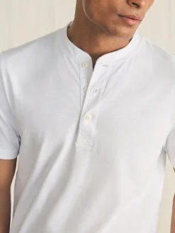 T-Shirts & Henleys^Faherty Brand Short-Sleeve Sunwashed Henley - White