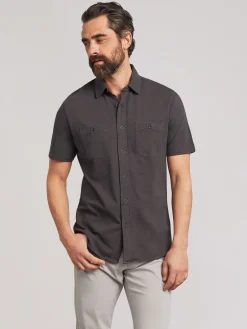 Shirts^Faherty Brand Short-Sleeve Sunwashed Knit Shirt - Washed Black