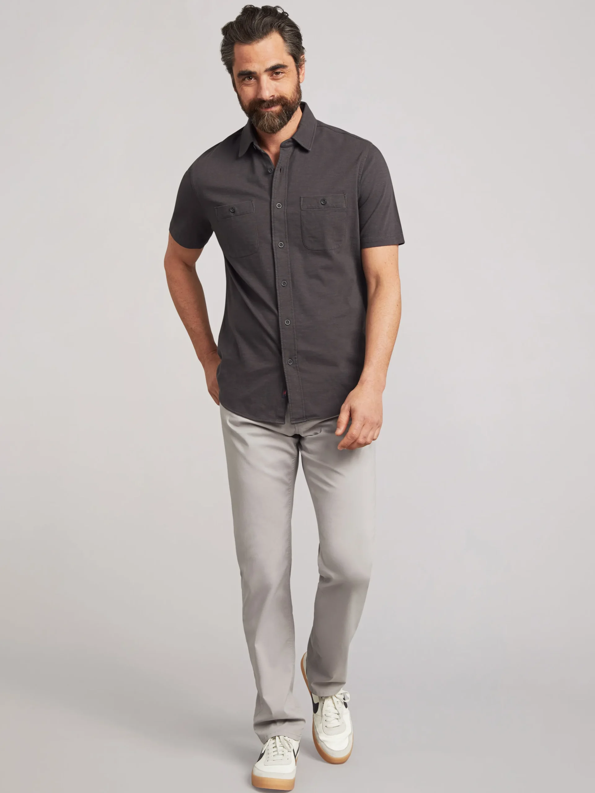 Shirts^Faherty Brand Short-Sleeve Sunwashed Knit Shirt - Washed Black