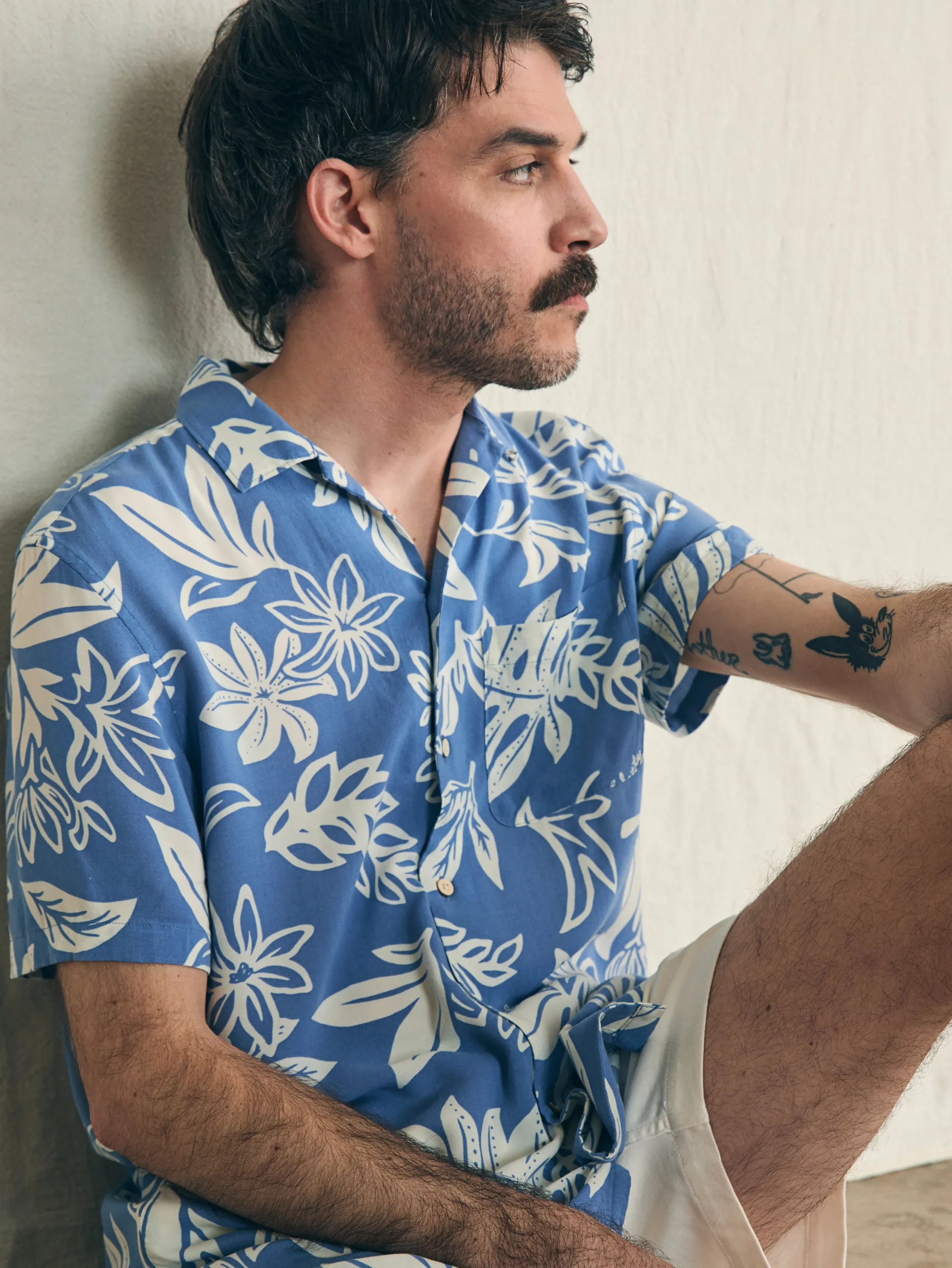 Shirts^Faherty Brand Short-Sleeve Surfrider Rayon Camp Shirt - Sky Floral