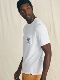 T-Shirts & Henleys^Faherty Brand Short-Sleeve Surfrider Sunwashed Pocket Tee - White