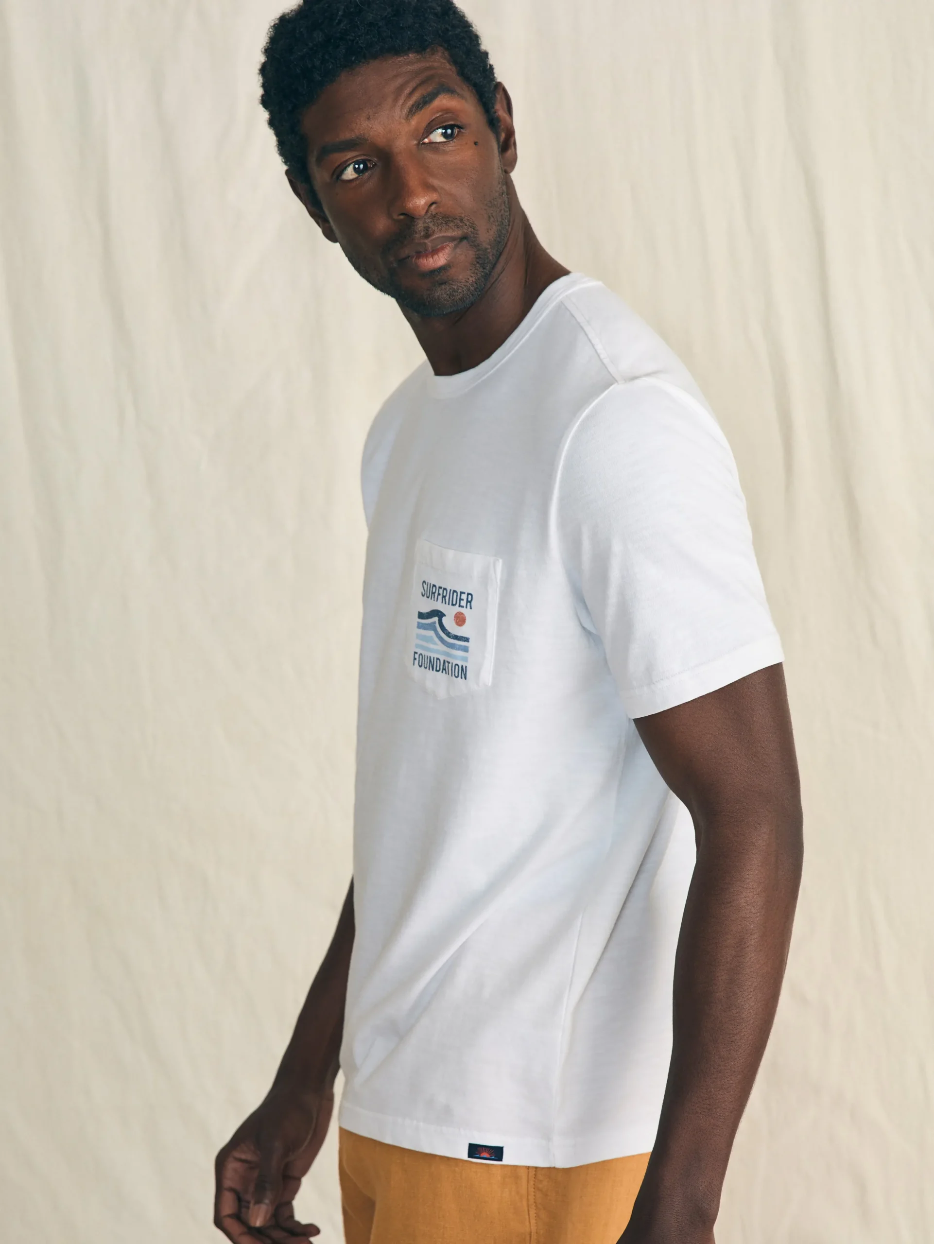 T-Shirts & Henleys^Faherty Brand Short-Sleeve Surfrider Sunwashed Pocket Tee - White