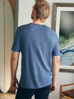 T-Shirts & Henleys^Faherty Brand Short-Sleeve Vintage Chambray Tee - Glacial Navy Heather