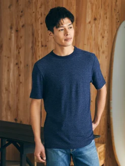 T-Shirts & Henleys^Faherty Brand Short-Sleeve Vintage Chambray Tee - Navy Cove Stripe