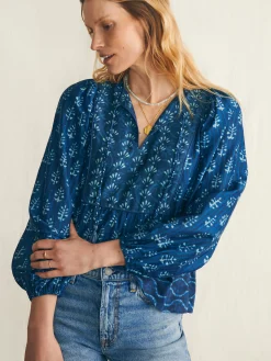 Shirts & Tops^Faherty Brand Silk Blend Solstice Top - Sunburst Mix Print