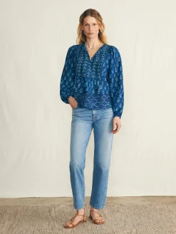 Shirts & Tops^Faherty Brand Silk Blend Solstice Top - Sunburst Mix Print
