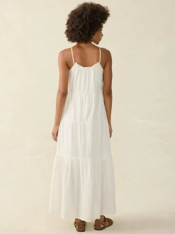 Dresses^Faherty Brand Silk Blend Sun Chaser Maxi Dress - Egret Dobby