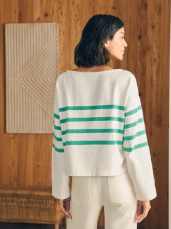 T-Shirts^Faherty Brand Sport Jersey Long-Sleeve Tee - Green Cape May Stripe