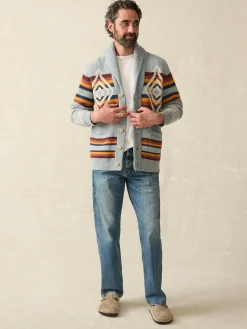 Sweaters^Faherty Brand Steven Paul Judd Cardigan Sweater - Mountain River Ombre