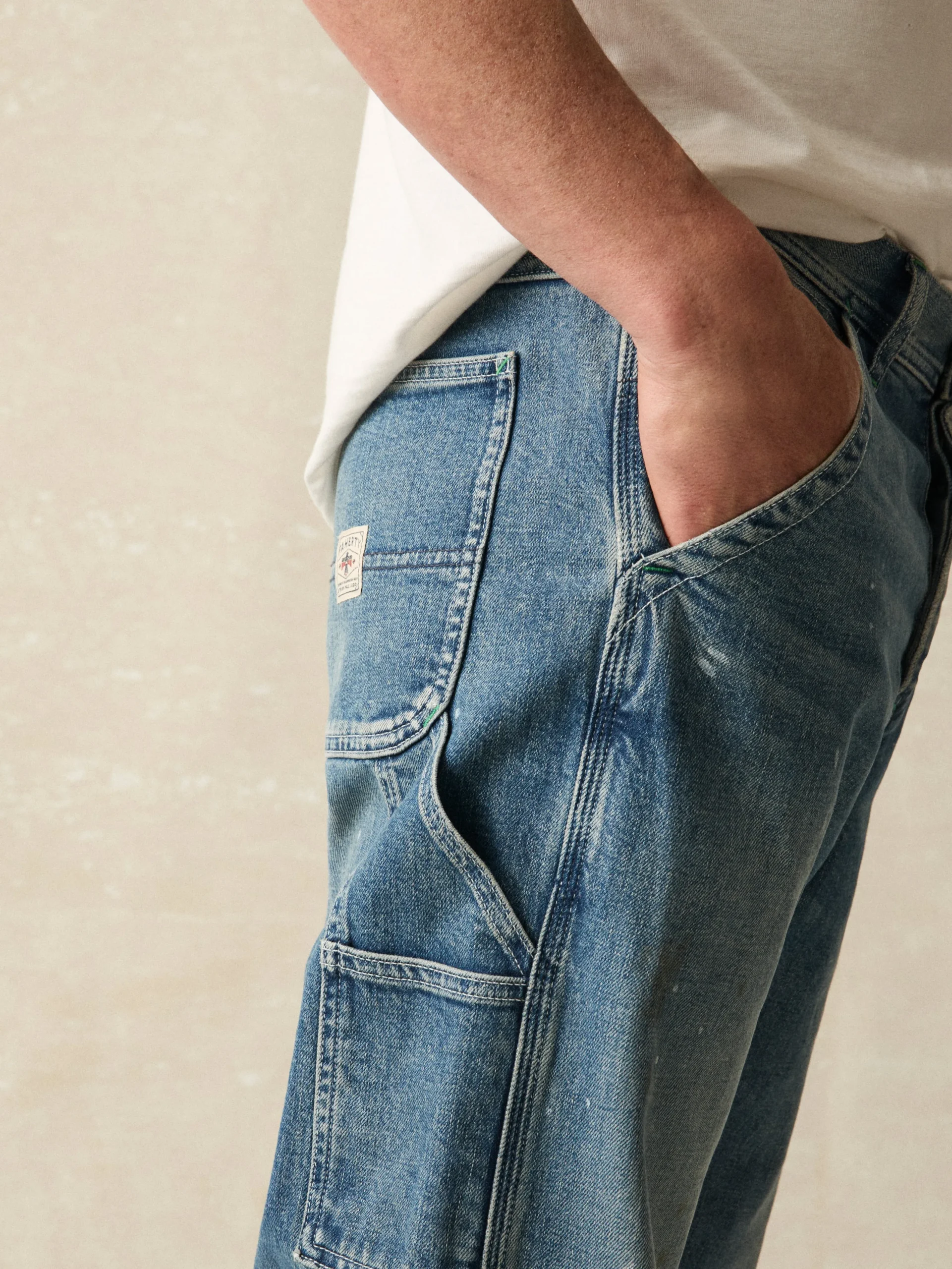Pants^Faherty Brand Steven Paul Judd Denim Carpenter Pant - Waters Edge Wash