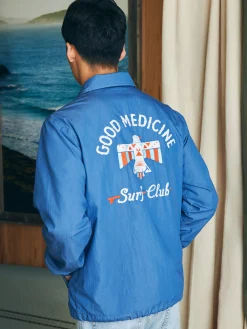 Jackets & Vests^Faherty Brand Steven Paul Judd Good Medicine Sunwashed Coaches Jacket - Marine Blue