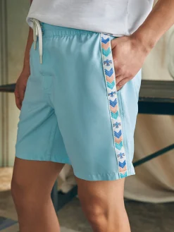 Swim^Faherty Brand Steven Paul Judd Good Medicine Sunwashed Boardshort - Bethesda Blue