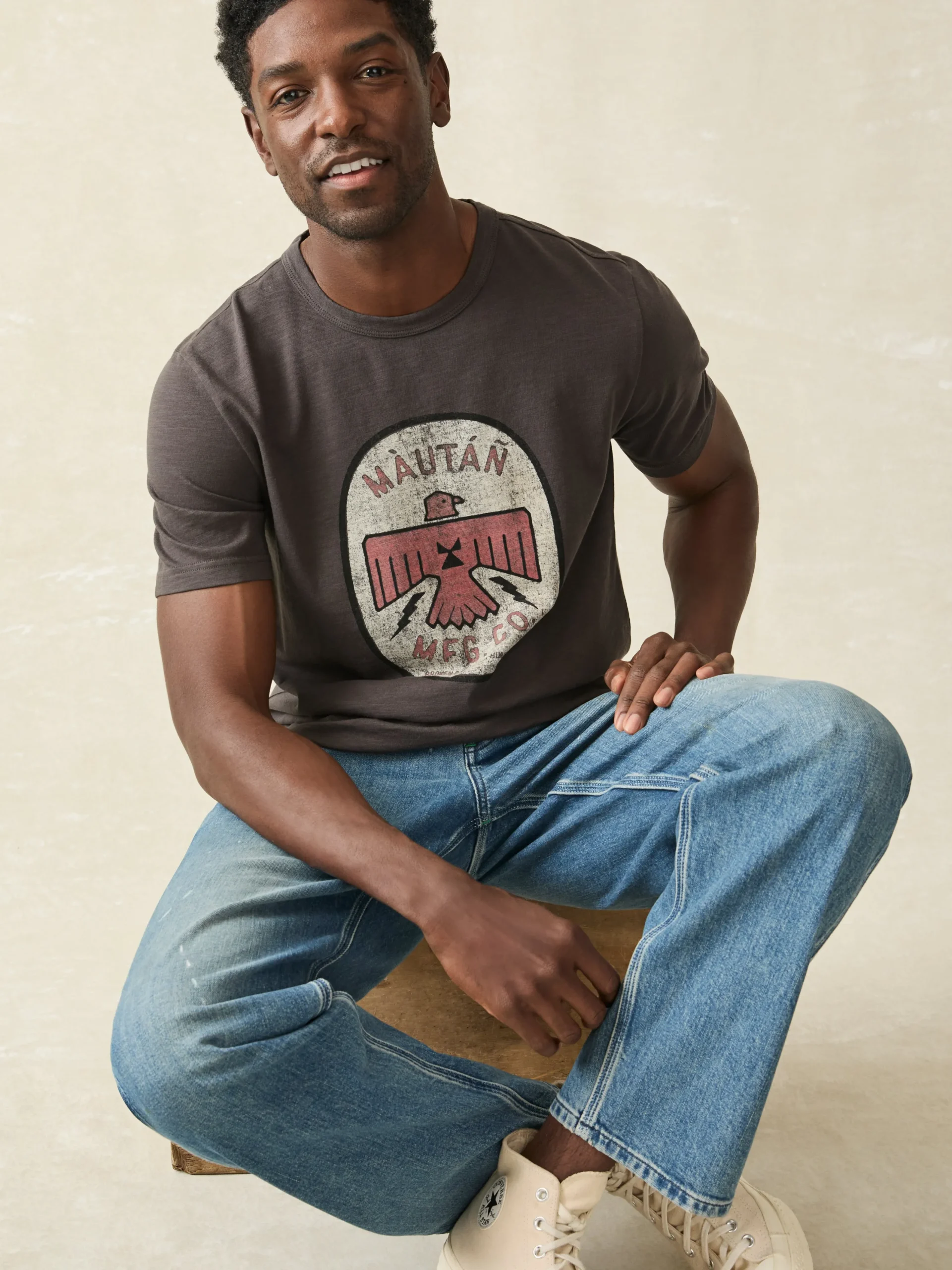 T-Shirts & Henleys^Faherty Brand Steven Paul Judd Sunwashed Tee - Washed Black