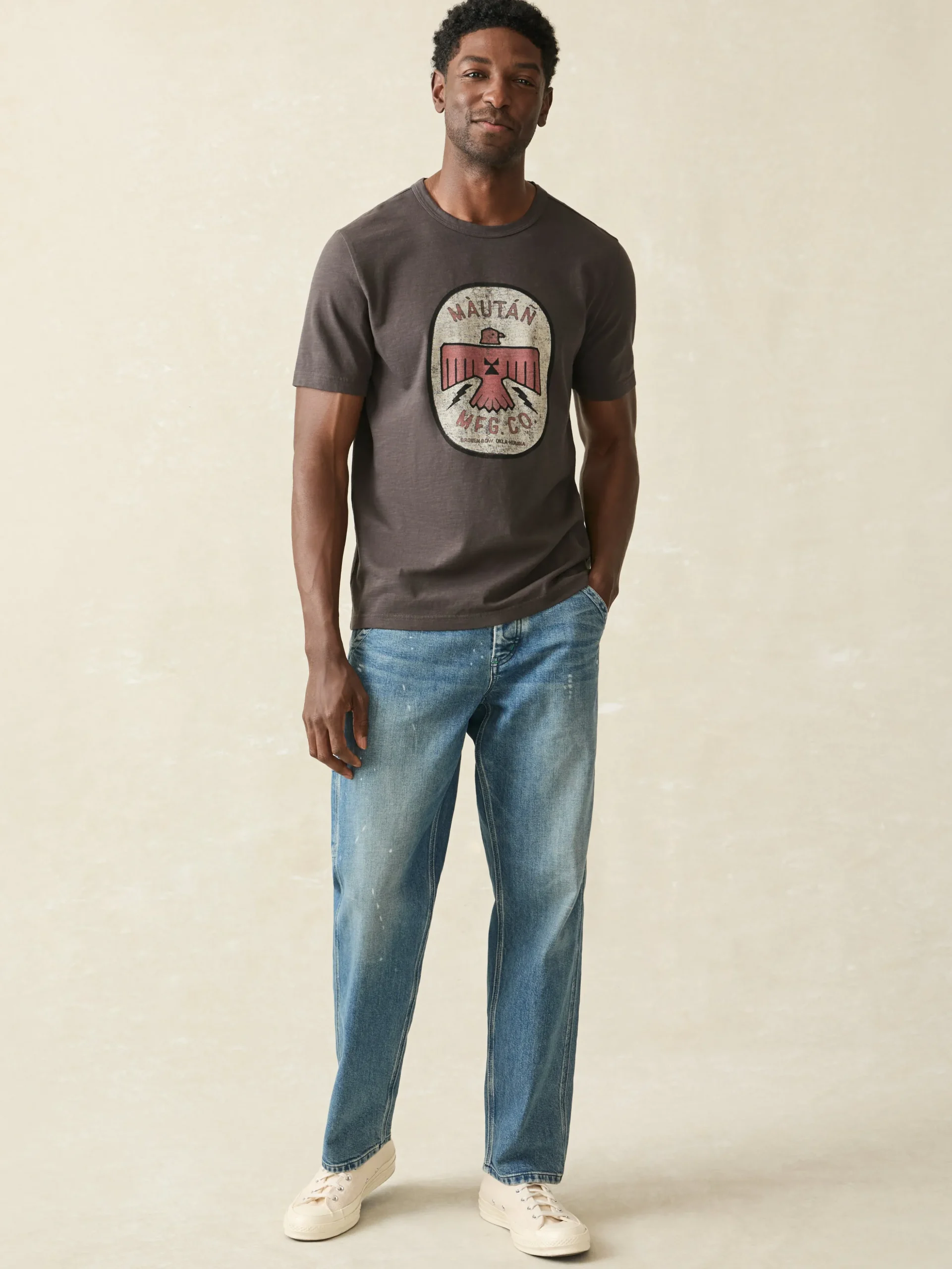 T-Shirts & Henleys^Faherty Brand Steven Paul Judd Sunwashed Tee - Washed Black